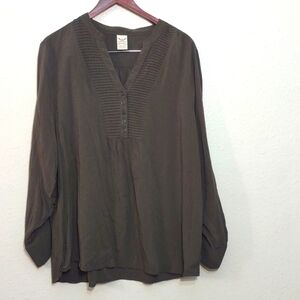SLIGHTLY USED FADED GLORY CROQUETT TOP SIZE XXL (20) COLOR FADED GREEN